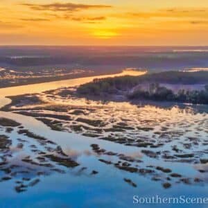 Sunrise on the River on to the Atlantic