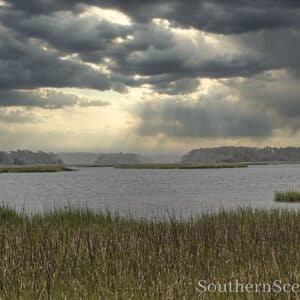 Cloudy Sunrise over the Colleton River marsh